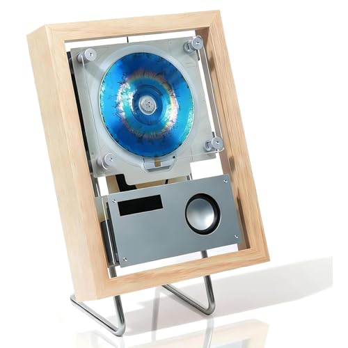 Lecteur CD mural Bluetooth 5.1 avec radio FM et cadre musical en bois