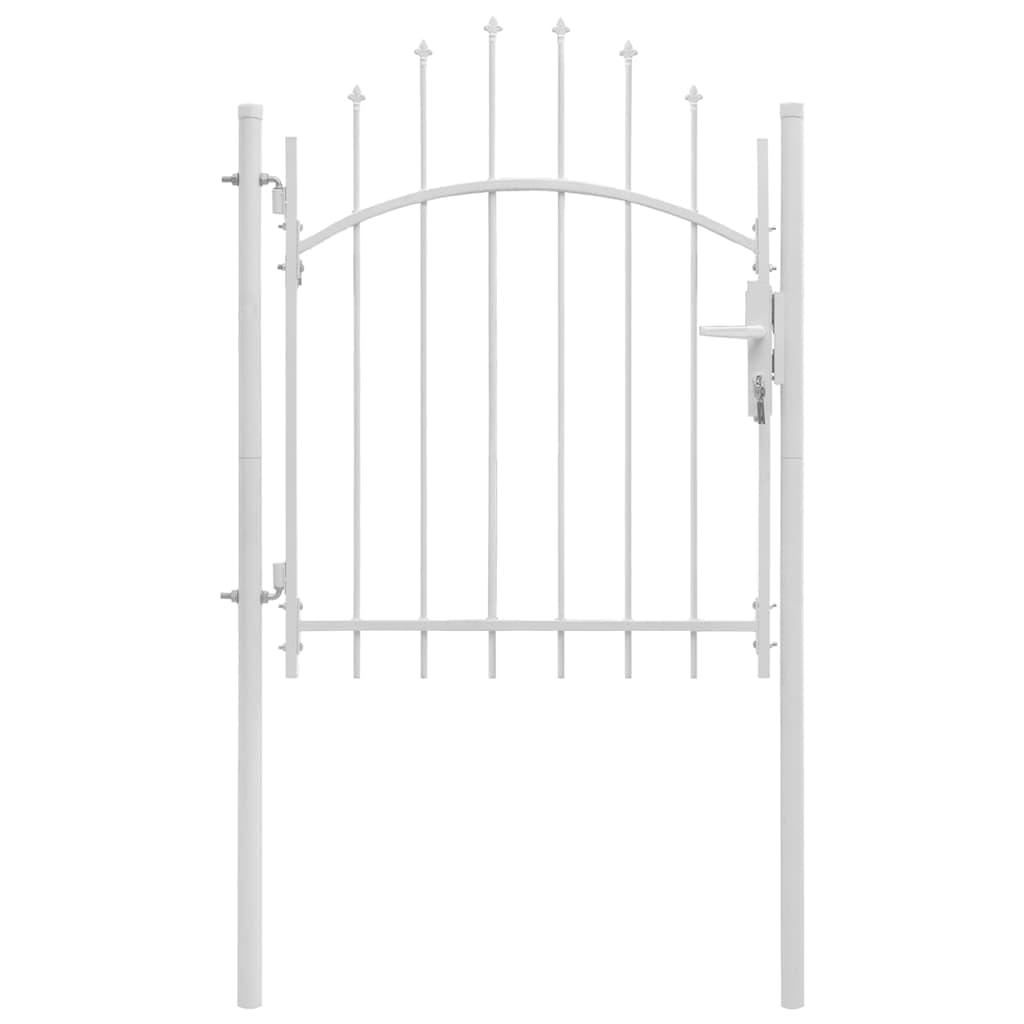 Portail de jardin en acier blanc 1x1,25m barrière de sécurité robuste Woerden