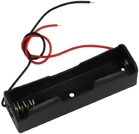 Water & Wood Single 3.7V Black Plastic Battery Case Box Wire Holder
