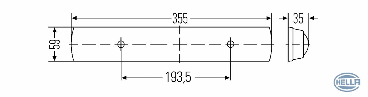 HELLA 2JA 007 373-151 Innenraumleuchte - LED - 12/24V - 4.8W - LED - 4000K