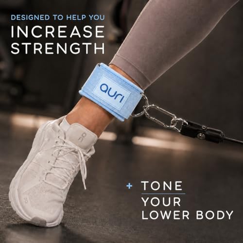 Auri Fit Padded Ankle Strap with Stainless Steel D-Ring - Plush, Luxury, Aesthetic Neoprene for Comfort and Support for Glute, Leg, & Booty Workouts - Cable Exercise Machines, Kickback, Leg Extension, Hip Abductor (Skye - Single) - image 6