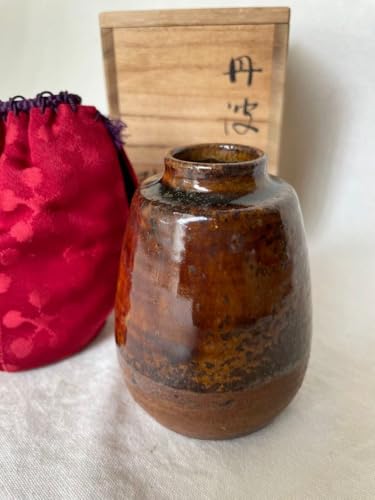 濃茶入れ、間道仕覆、木箱付き 濃茶入れ、間道仕覆、木箱付き 濃茶入れ