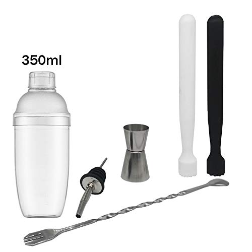 Set 6 piezas coctelera acero inoxidable 350 ml miniatura 2