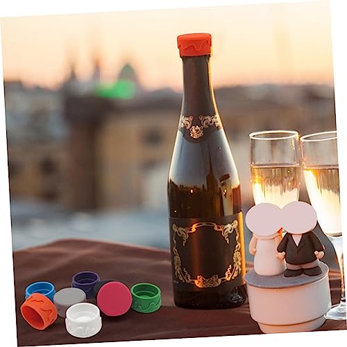 UPKOCH 16 Pçs Garrafa De Vinho De Silicone Selador De Garrafa De Vinho Utensílios De Vidro Tampas De