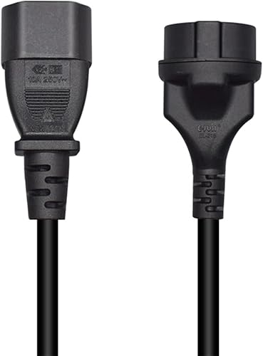 Miniatura 8 de Toptekits IEC 320 C14 macho a Europa Schuko hembra Cable adaptador corto para UPS PDU, Europa CEE77 Schuko a C14 adaptador de enchufe para convertir