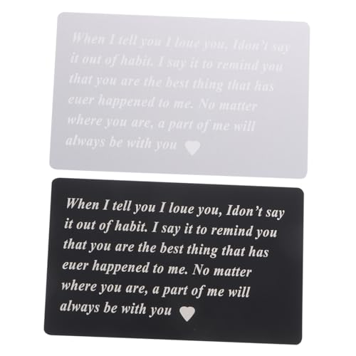 TEMPNAP 2 個 告白 メモリアル カード 刻印 言葉 カード 結婚式 財布 カップ