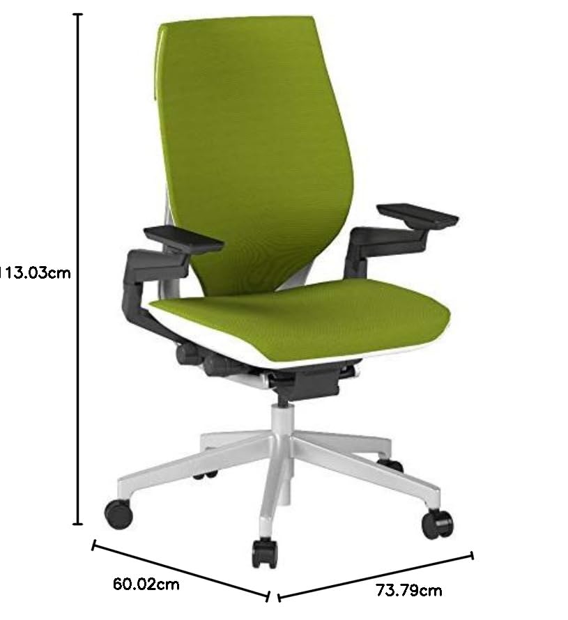 Image of Steelcase Gesture Office Chair - Ergonomic Work Chair with Wheels for Carpet - Comfortable Office Chair - Intuitive-to-Adjust Chairs for Desk - 360-Degree Arms (Wasabi)