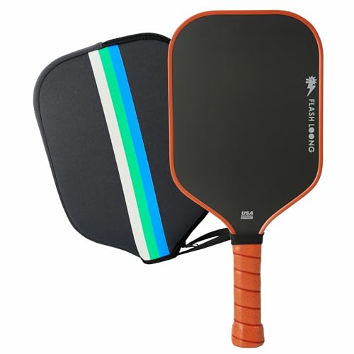 Pickleball Paddles Carbon Fiber for Outdoor & Indoor T700, Cute Black Pickleball Paddles for Women Men, Pickleball Racket with Bags