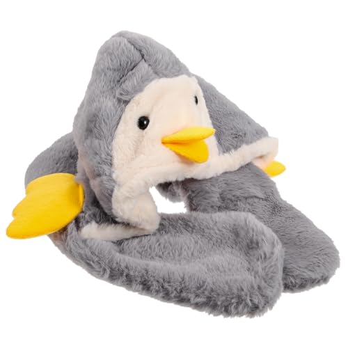 SUPVOX Winter Hat for Baby Girls Toddler Beanie Scarf Warm Soft Plush Hat Scarf Set Baby Winter Warm Cap Grey