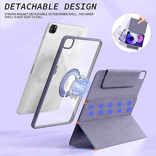Image of ProElite Cover for Apple iPad Pro 13 inch M4 /M5 2024 /2025 Case Cover, Smart Detachable Magnetic Shockproof Case Cover for Apple iPad Pro 13 inch M4 /M5 2024 /2025, Lavender