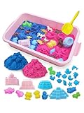Ensemble complet de sable à jouer – Contient une boîte stable, 2 couleurs de sable vives, des figurines et plusieurs formes pour des heures de jeu sensoriel et de créativité.