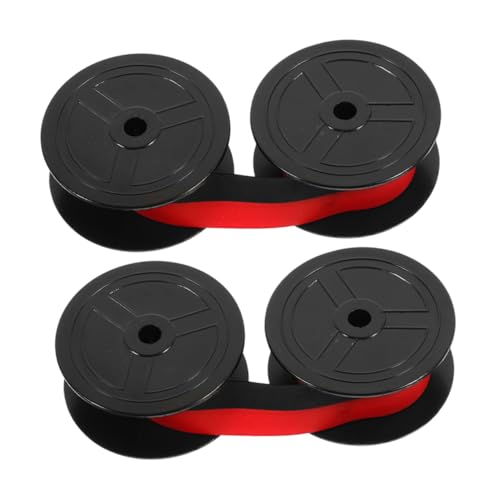 SHINEOFI Ruban Encreur pour Machine à Écrire Double Bobine Noir et Rouge Compatible Modèles Gr24 Gr41 Gr51 Lot de 2 Ruban de Remplacement Longue Durée pour...
