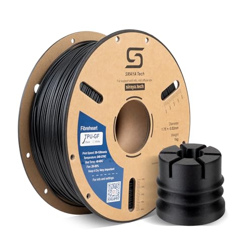 Image of Siraya Tech Flex TPU-GF 3D Printer Filament, Ultra Low Warp, Black, 1kg