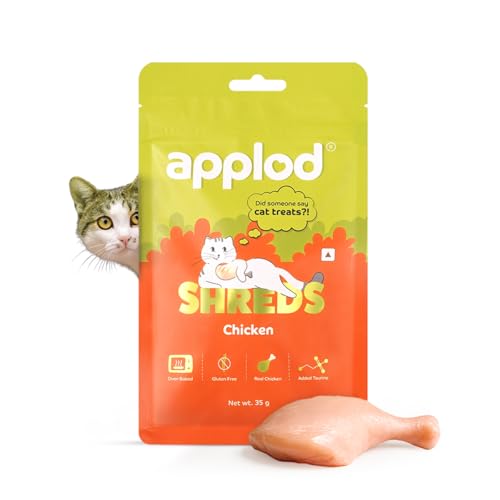 Image of Chicken Shreds Soft Cat Treats for Kittens & Adult Cats | Made with Real Meat | Grain-Free Daily Reward Treats with Taurine & No Fillers | 35g