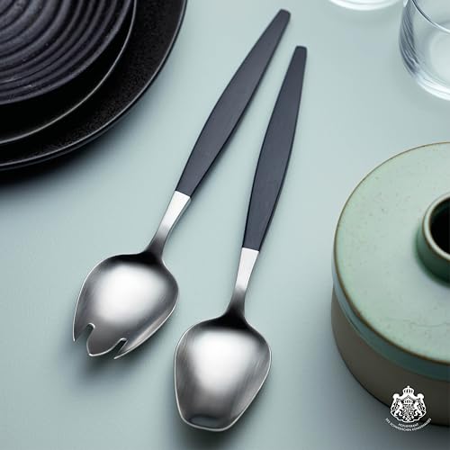Cuillère à soupe Focus de Luxe Gense 20 cm acier noir mat couvert de table design - 6