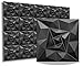 Produktbild Eurodeco 3D Paneele 50cm x 50cm PVC Kunststoffpaneele 40 Stück 10 m² Wandpaneele Gaming Zimmer Wand Decke 3D Optik Quarz Black PVC 3D Platten