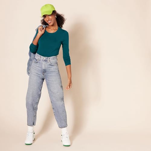 Image of Amazon Essentials Women's Regular-Fit Long-Sleeve Crewneck T-Shirt (Available in Plus Size)