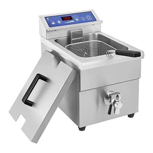 Royal Catering – Rcif 10EB – Induction 10 Litre Fryer Deep Fryer 3.5 Volume, 3500 W, 230 V, Timer, Drain Tap – Silver - Image 5