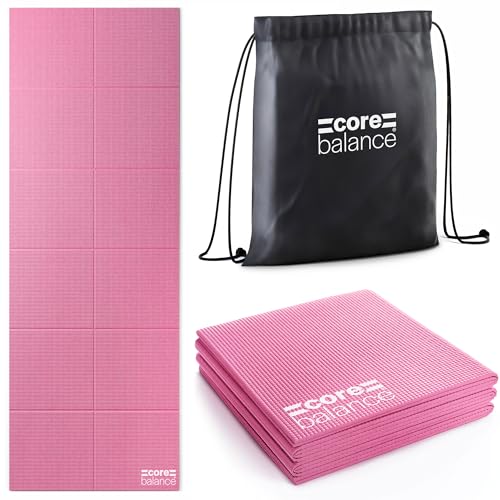 Core Balance Foldable Travel Yoga Mat Pink