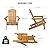 VINGLI Wooden Folding Adirondack Chairs Set of 2 for Outdoor, All Weather Foldable Fir Pit Chairs Clearance Patio Lounge Chairs for Lawn Garden Poolside, Capacity 350LBS