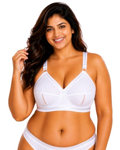 Image of SONA Perfecto Plus Size Cotton Full Coverage Bra for Women Heavy Bust