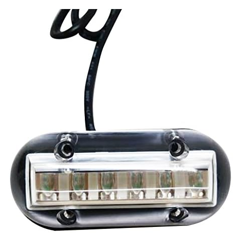 PactradeMarine Marine Boat Ocean Bright Underwater Blue Accent Light Surface Mount 6 LED 12V Cover