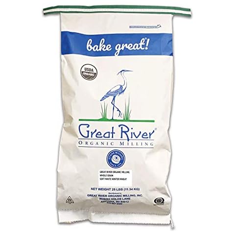 Great River Organic Milling, Whole Grain, Soft White Winter Wheat, Organic, 25-Pounds (Pack of 1) Cover