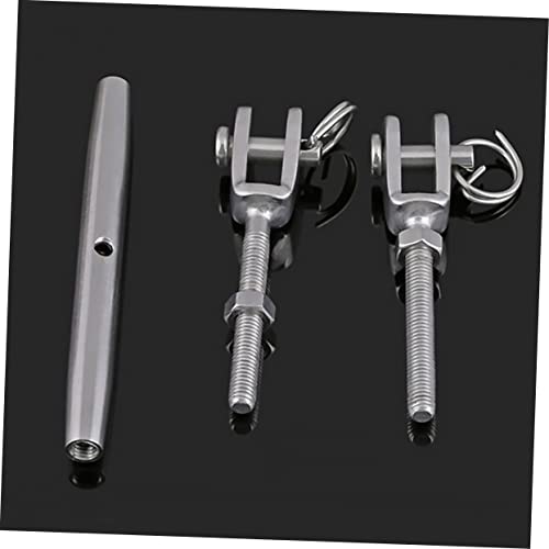 Gatuida 2pcs tensores de acero inoxidable para cuerdas, ajustadores de tensión resistentes para uso industrial, fácil instalación miniatura 3