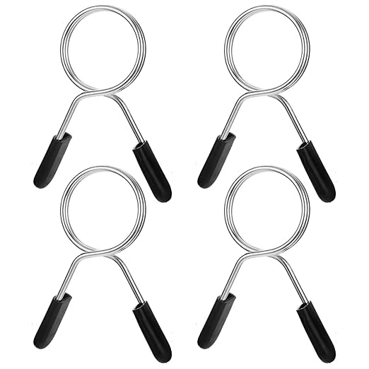 Vitality Zone 2 Inch Barbell Clamps, 4 Pcs Weight Barbell Clips, Olympic Barbell Spring Lock Collars, Barbell Handle Locking Clip for Strength Training Gym Fitness Training Accessories-image-48