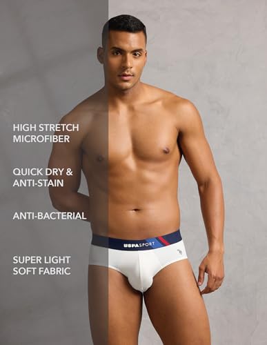Image of U.S. Polo ASSN. Men's Nylon Micro Fibre Sports High Stretch Underwear Briefs