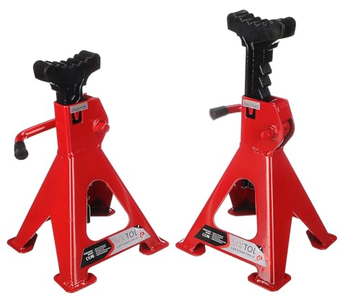 SIXTOL Mechanic Car Stand Pro 2T | Soportes para Coche | Capacidad de Carga 2 toneladas | Altura Ajustable