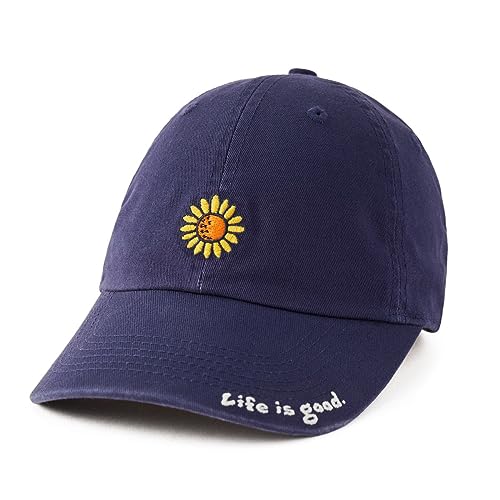 Image of Life is Good Adult Chill Baseball Cap, Low-Profile Adjustable Snap Back, Embroidered Hat for Men and Women