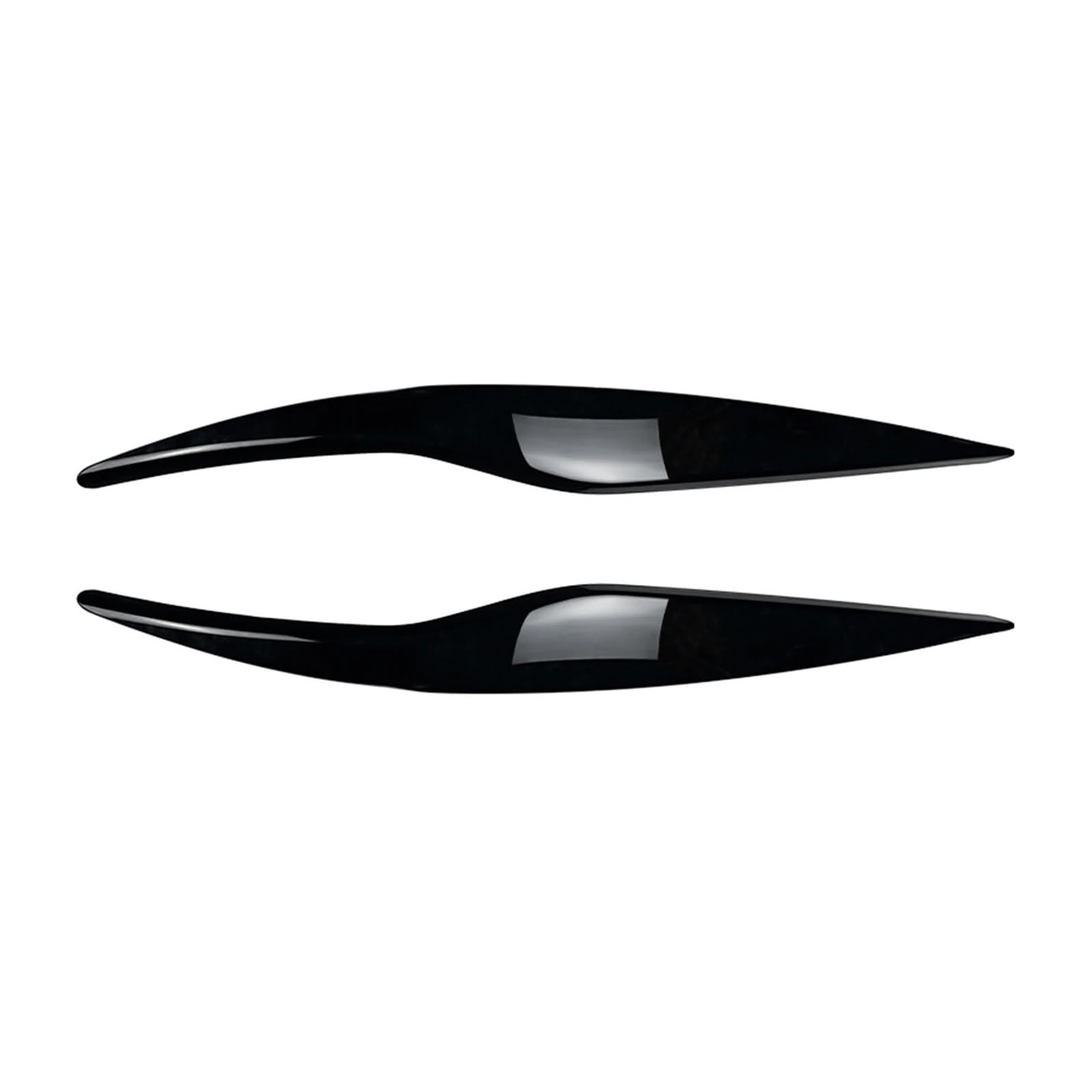 tuyda Headlight Eyebrow Cover Sticker,Fit For Ford, Fiesta MK6 2008-2012 Headlight Eyebrow Overlay ﻿(Glossy Black)
