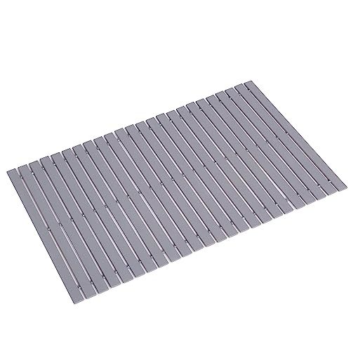 Bamboo Bath Mat Bathroom Rugs Floor Wood Shower Bathtub Waterproof