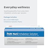 PARI NaCI 0.9 Saline Solution for Inhalation - 60 Pack - Soothing Isotonic Saline Solution for Nebulisers - Cold Prevention & Mucus Clearance - Sea Essence Airway Moisturisation - for All Ages - Image 4