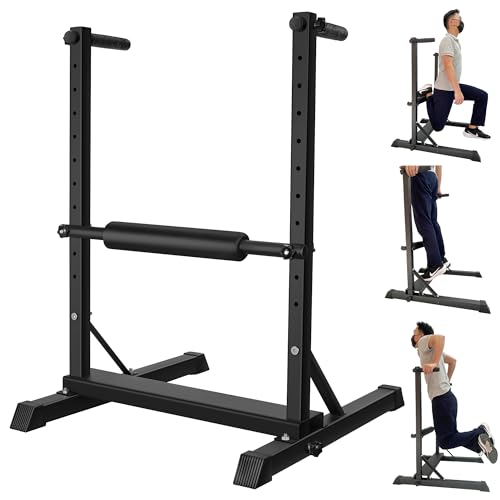 3-in-1 Dip Station, Bulgarian Split Squat & Calf Raise