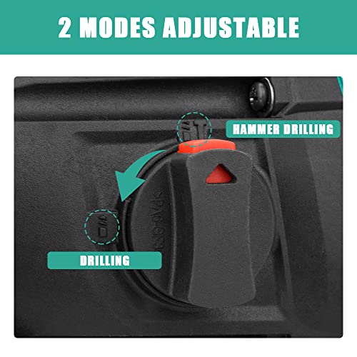 Stanew Professional Bohrhammer, Bohrhammer, SDS 4500 BPM, 6 Bohrer, Hammer/Bohrmaschine für das Bohren (Akku 20 V, 4,0… – Bild 6