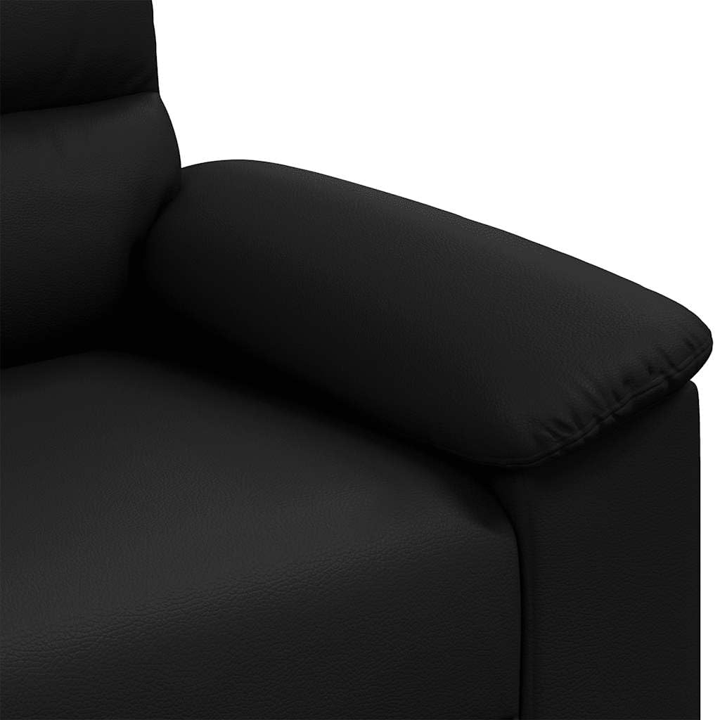 Sofá de 2 plazas, color negro, 160 x 81 x 84 cm, piel sintética, sofá de dos plazas con amplios reposabrazos, diseño moderno, robusto y ahorra espacio, para pequeñas salas de estar, oficinas