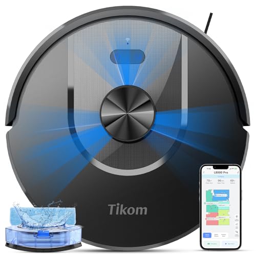 Tikom Robot Vacuum and Mop Combo, 6000 Pa Automatic Robotic