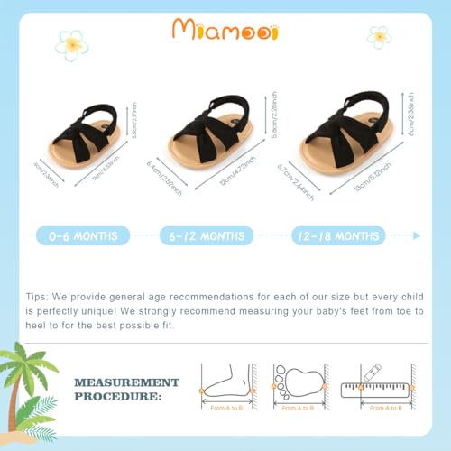 Image of Miamooi Infant Baby Girls Boys Sandals Summer Bowknot Crib Shoes Toddler Pu Leather Flower Soft Rubber Sole Dress Flats First Walker Shoes