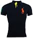 Polo Ralph Lauren Mens Custom Fit Big Pony Mesh Polo Shirt - XL - Navy (Orange Logo)