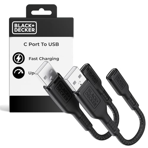 BLACK+DECKER USB C to USB Adapter [2 Pack] Type C Female to USBA Male OTG Cable USBA to USBC Adapter Apple Compatible with MacBook Pro/Air iPhone 17/16/15 Series Samsung Galaxy S24/S23/S22, Black - image 1