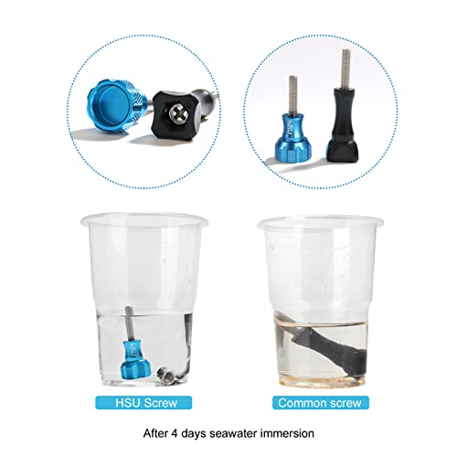 Image of Multi-Color Aluminum Thumbscrew Set Thumbscrew Kit 3-PCS+Wrench for Gopro Hero4 /3 /3+ /2 /1,gopro Hero 5 Black, and SJ4000, SJ5000, SJ7000, and Xiaomi YI Cameras-Blue by HSU