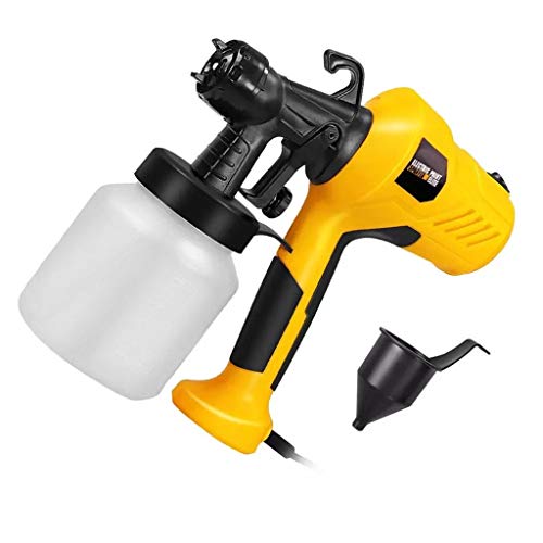 Elektro Farbsprühsystem, HVLP Sprühpistole mit 3 Spritzmuster, Farbspritzpistole Abnehmbarem Lackierpistole mit 800ml-Behälter (Color : Yellow)