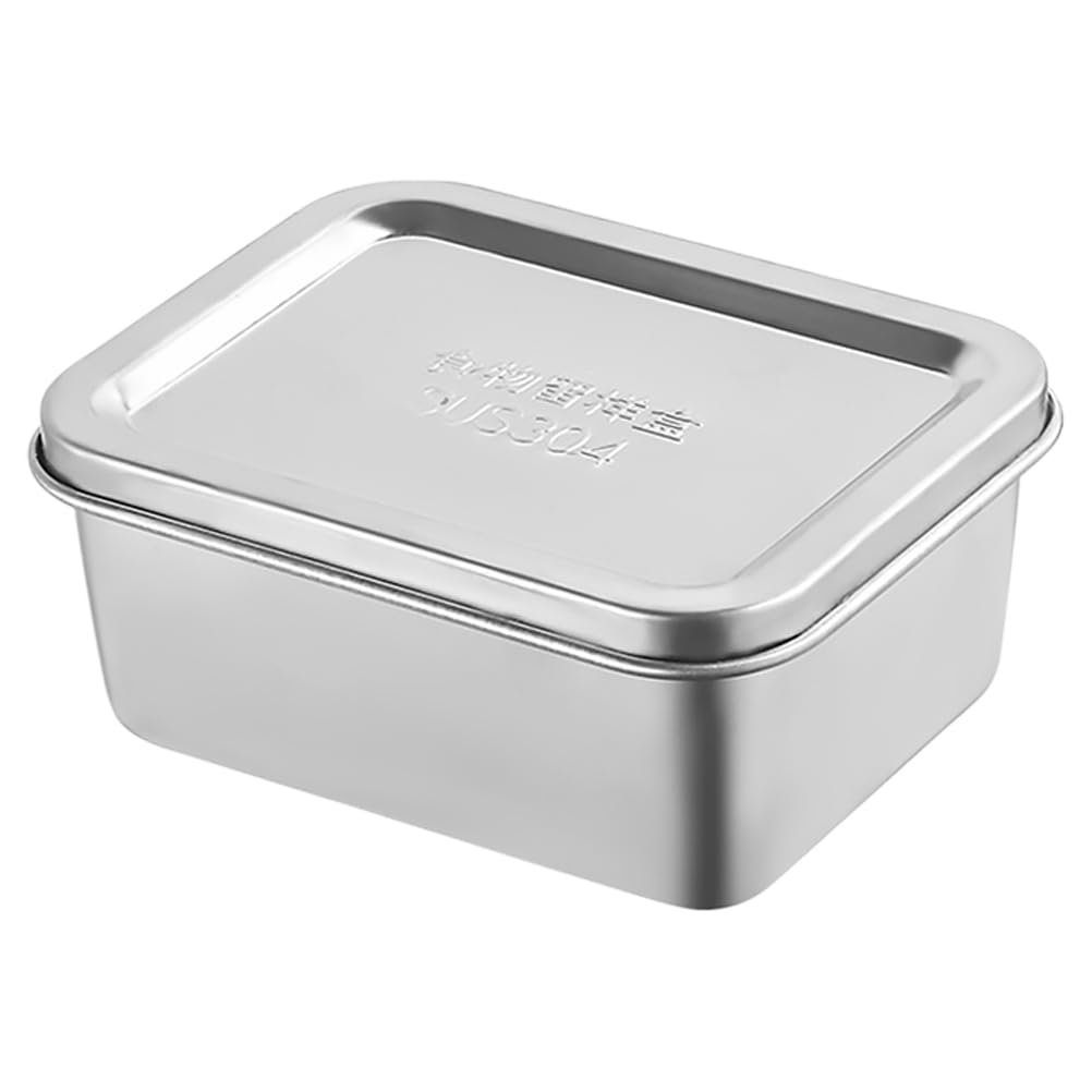 TOPBATHY Stainless Steel Sample Box Stainless Steel Food Storage Airtight Containers Food Containers with Lids Large Food Storage Containers Kitchen Essentials Canteen Supplies