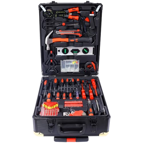 Kit de herramientas combinado con 969 piezas y caja rodante negra miniatura 3