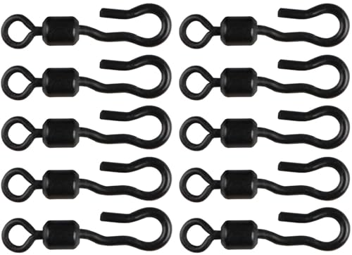 Fox Edges Kwik Change Mini Hook Swivel Gr. 11-10 Karpfenwirbel für Ronnie/Spinner Rigs, Schnellwechselwirbel, Wirbel für Karpfenmontagen