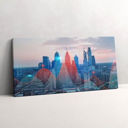 Tableau sur toile Philadelphie 120x60cm pour habiller un grand mur vide