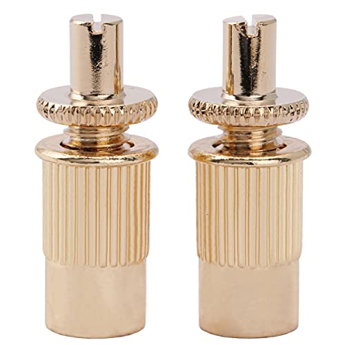 Musiclily Pro M8 ミリサイズ スタッドとアンカー Nashville Tune-O-Maticブリッジ 輸入レスポールスタイルのエレキギター用、ゴールド(2個セット)