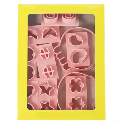 Juego de 10 cortadores de galletas de Halloween con formas prensables para hornear galletas, fondant y sándwiches, fabricado con material de polipropileno reutilizable